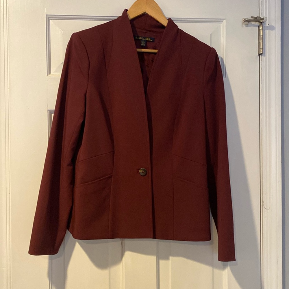 Brooks brothers burgundy blazer.